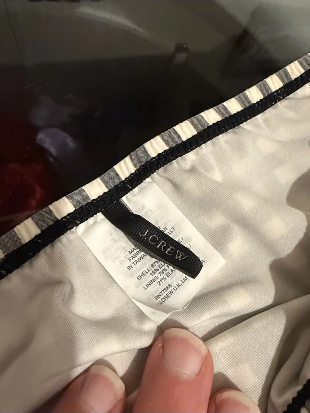 J Crew black  and White Gingham Bikini Set small bottom medium top